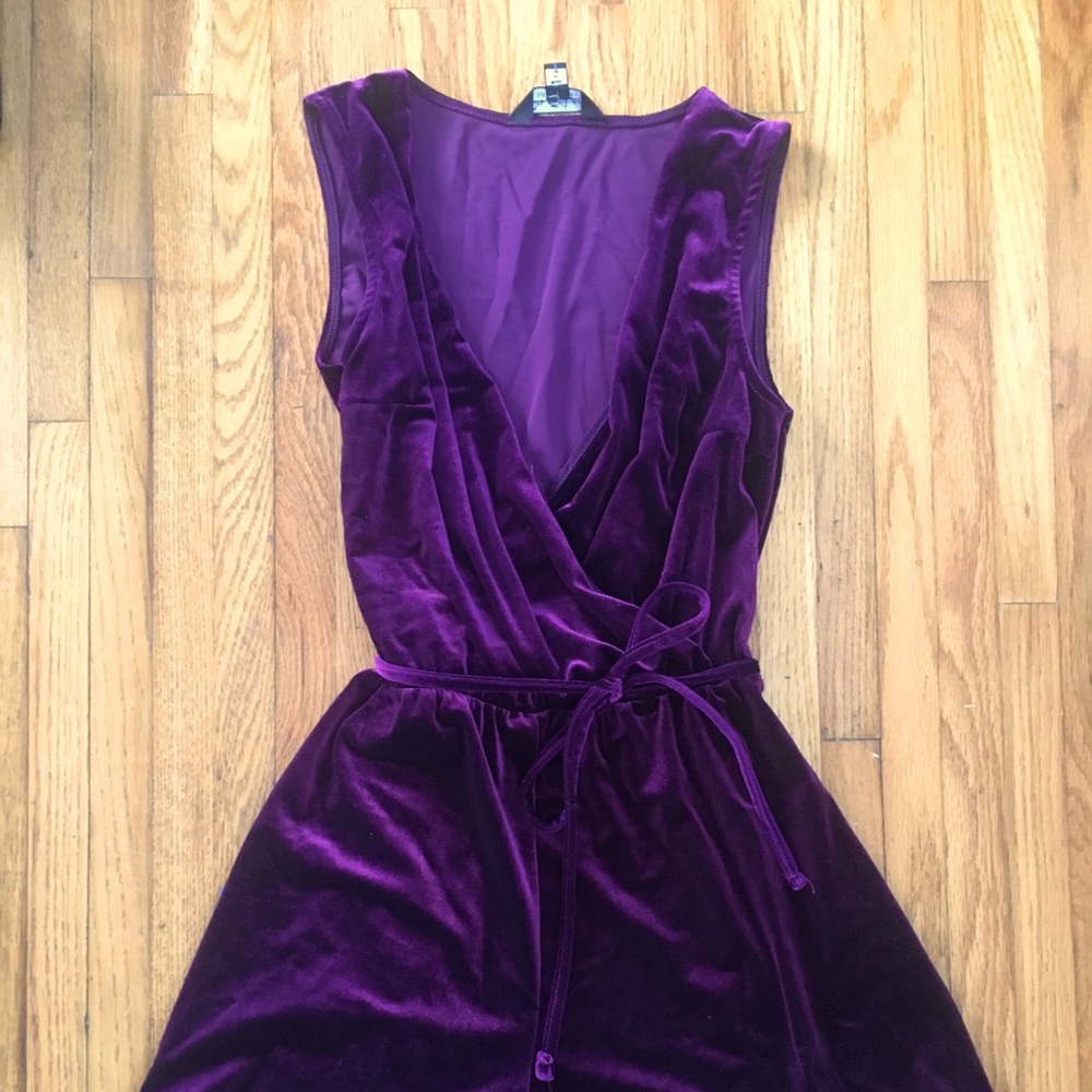 Miss Selfridge//ASOS velvet purple romper